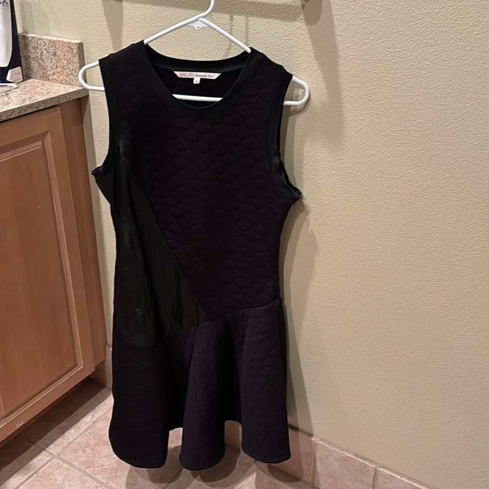 Rachel Rachel Roy cotton and faux leather black dress